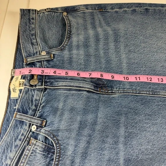 Madewell Mid Rise Denim Maxi Jean Skirt Womens 26 Blue Front Middle Slit NWT - Picture 10 of 12